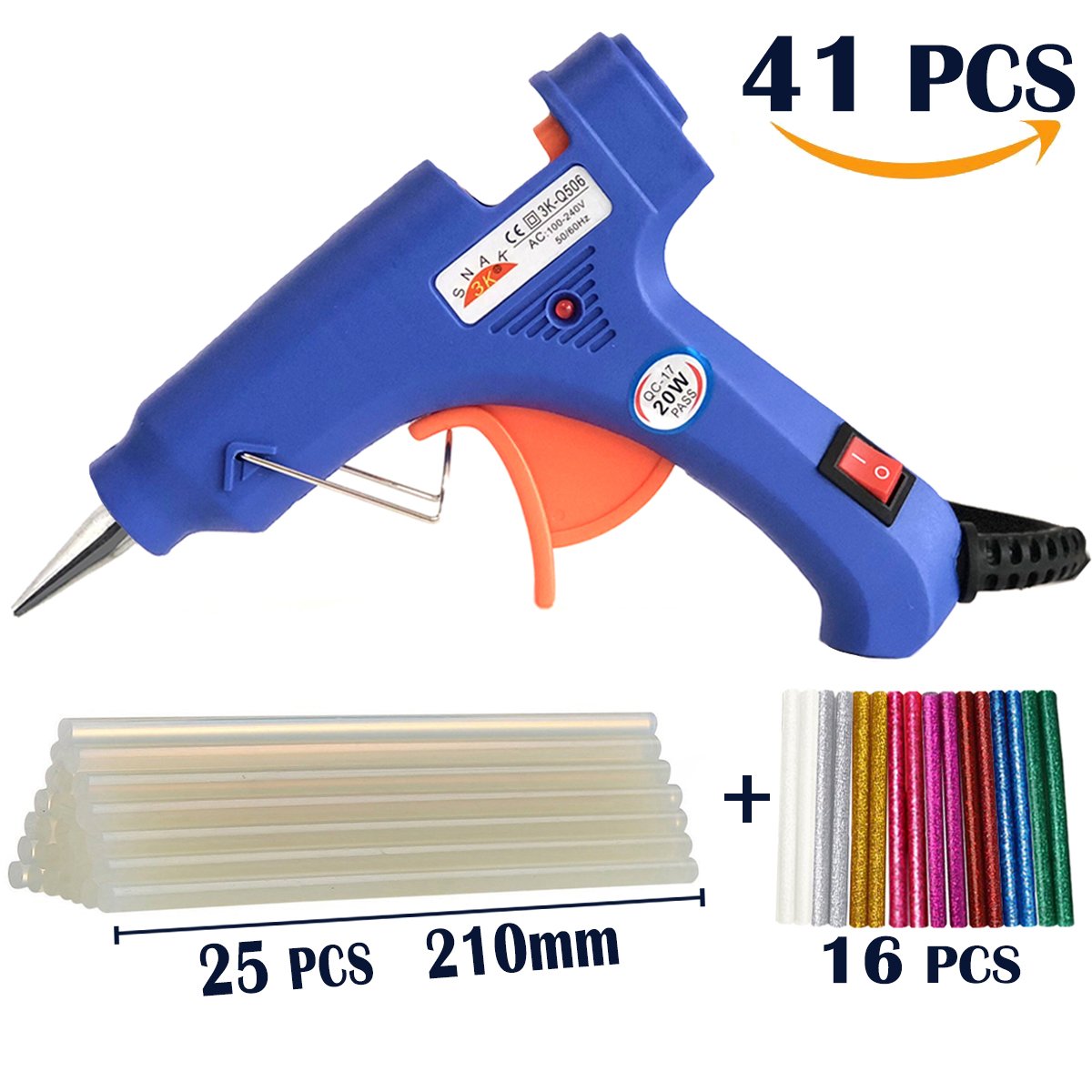 Pistola de silicona Lnkey pistola de pegamento con barras de pegamento alta