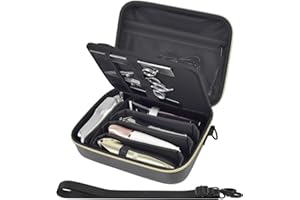 CASMILEE Barber Case for Hair Clippers Cutting Supplies, Trimmer Accessories Organizer for Wahl/ for Ufree/ for Andis Men Women Razor Grooming Kits, for Oneisal Dog Shaver- Washable Oilproof Travel Bag Only