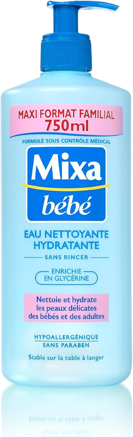 Mixa Bebe Eau Nettoyante Hydratante Maxi Format Familial 750 Ml Amazon Fr Beaute Et Parfum