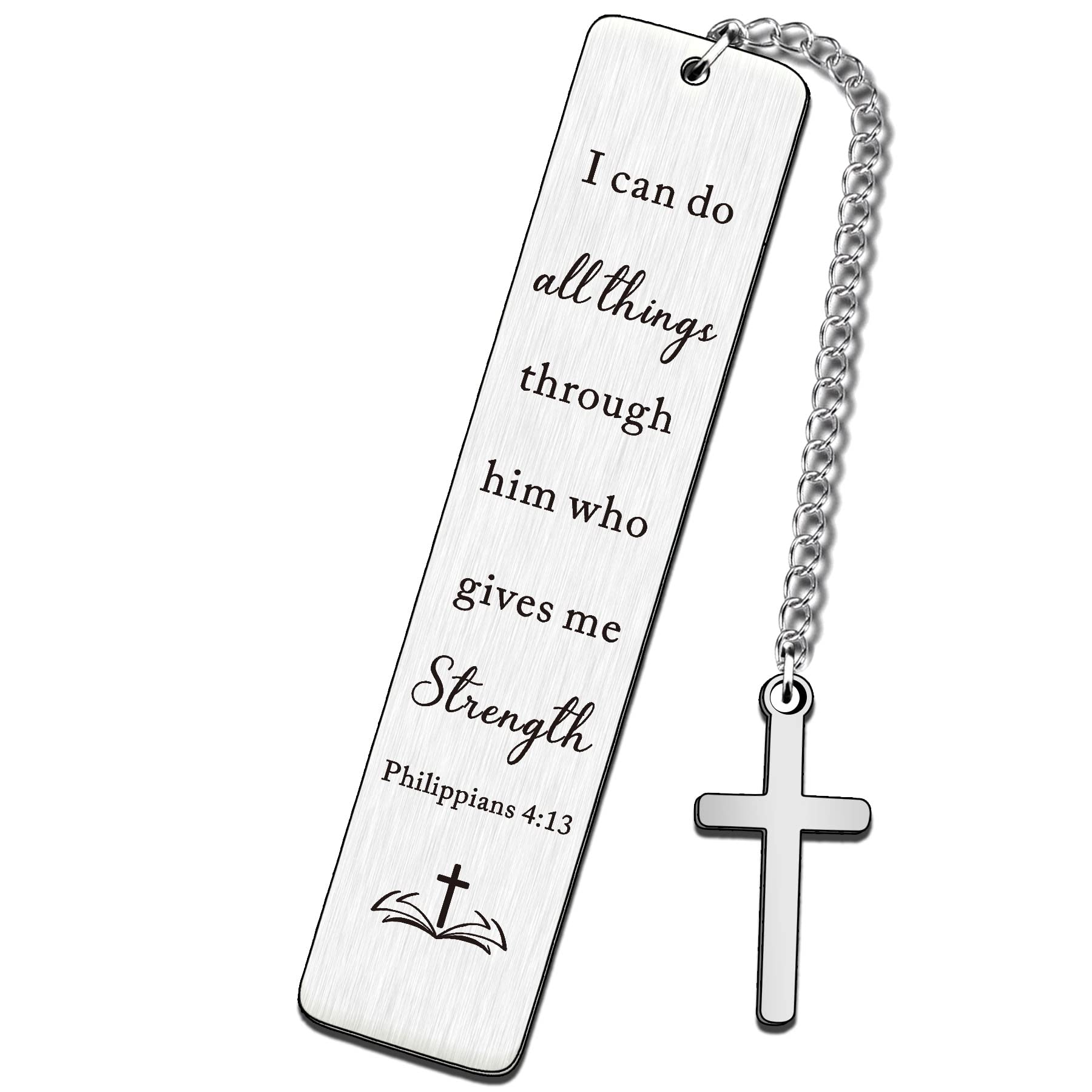 WTOPP Christian Art Bookmark Gifts I Can Do All Things - Philippians 4:13 Bible Verse Inspirational Bookmark for Men and Women