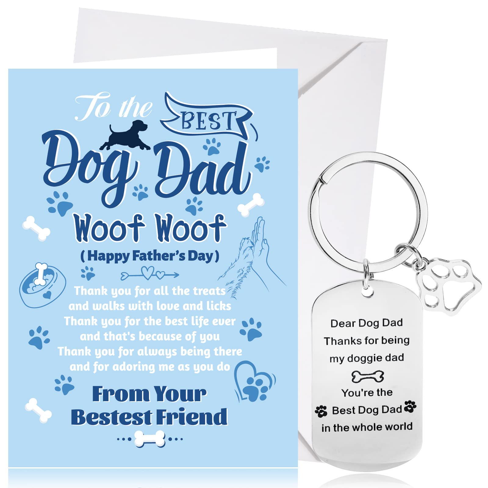 HOWAF Fathers Day Card from The Dog, Happy Father's Day Cards Fathers ...