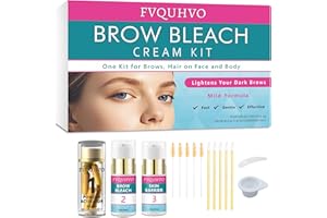 FVQUHVO Eyebrow Bleach, Eyebrow Bleaching Kit, Brow Bleach, Brow Lightening, Gentle & Effective Bleaching Result, Eyebrow Lightener, Creates You Softer & Natural Brow Color, 5 Applications