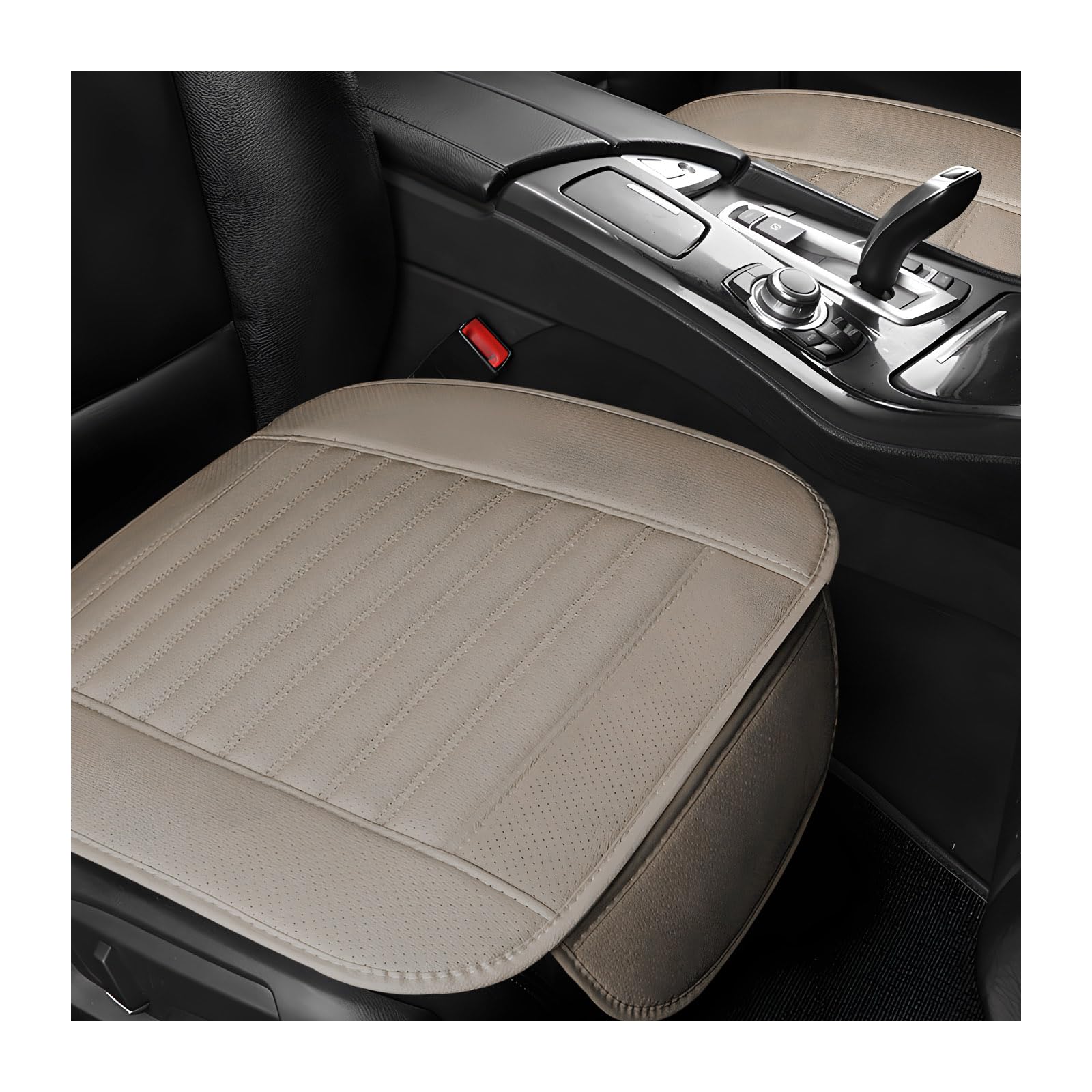 Photo 1 of (partial set) (bagged) Dickno 2 PCS Car Seat Covers for Front Seats, Breathable Leather Cushion Protector, Anti-Slip Driver Seat Padded with Storage Pockets, Universal Car Accessories for Most Cars, SUVs (Gray)