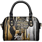 Afroyla African Women's Mini Satchel Bag Top Handle, Small Crossbody Handbag, Vegan Leather, Gifts for Her, Mom, Wife