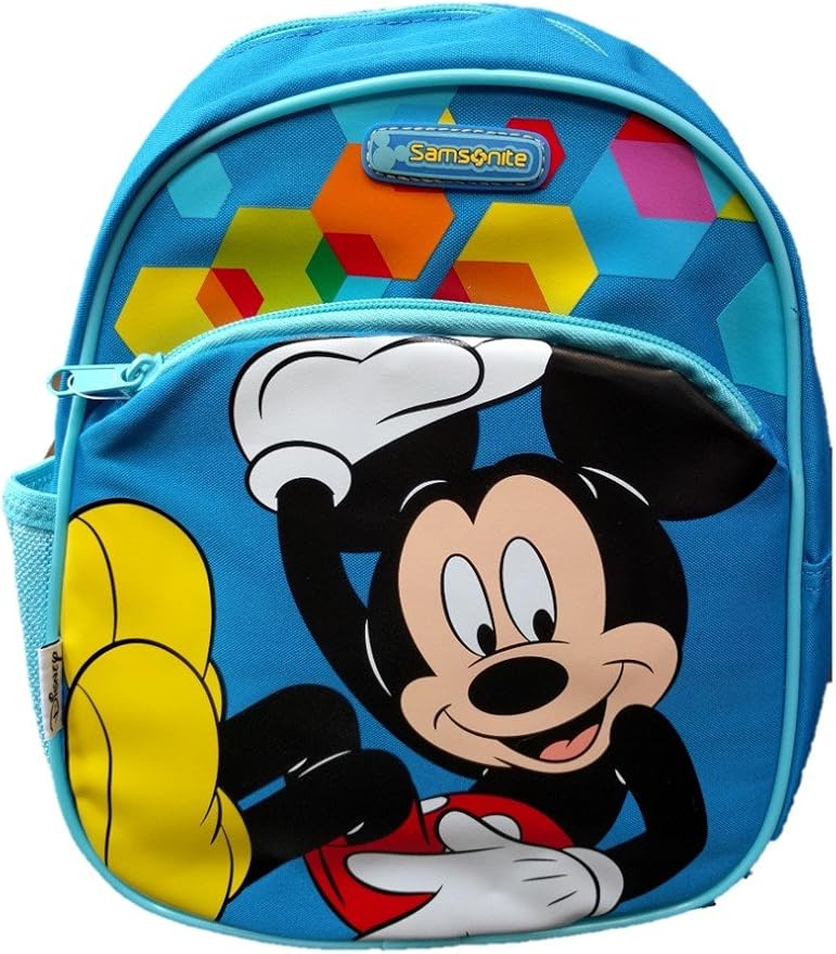Samsonite Boys Blue Disney Mickey Mouse Backpack Bag With Front