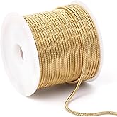 33 Feet Gold Snake Chains Roll, 1.5mm 18K Gold PVD Plated 304 Stainless Steel Round Snake Chain Bulk Spool for Jewelry Making DIY Craft