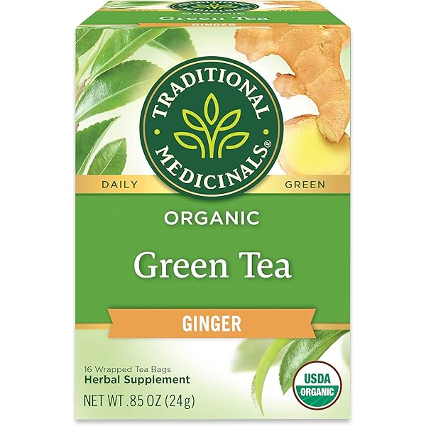 Amazon.com : Traditional Medicinals Organic Green Tea Ginger