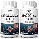 Fabamax 1600 mg Liposomal NAD Supplement, 98% Pure NAD+ Supplement, Superior Absorption, Alternative to Nicotinamide Riboside or NADH to Boost NAD+ for Aging Defense, Energy, Longevity, 120 Softgels
