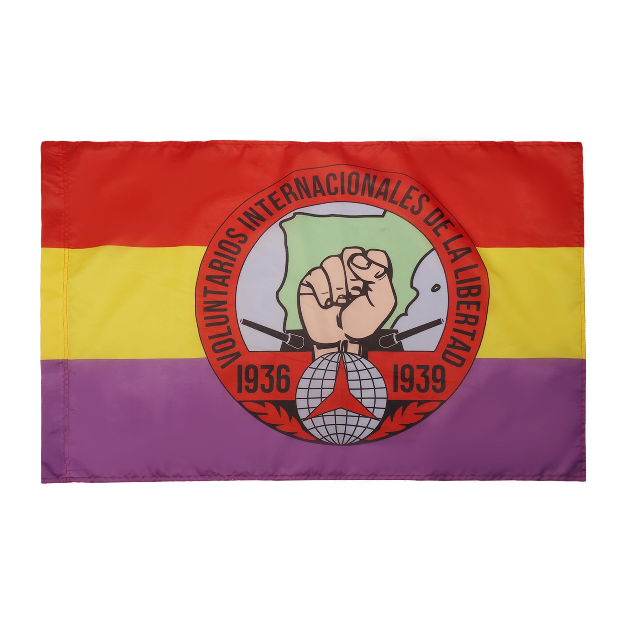 AZ FLAG - Volunteers Spanish Republic Flag - 2x3 Ft - Spain Republican Banner with Sleeve - 100% Polyester - Fade Resistant - Vivid Colors - 2' x 3' Feet - 90x60 Cm