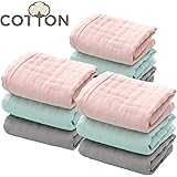 Baby Muslin Squares Set，Baby Muslin Wash Cloths for Bath| Baby Face Towel and Washcloths, Baby Registry as Shower Gift (11.8 x11.8 Inches Set of 9) by Leepem baby