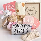 New Born Baby Girls Gift - Baby Shower Gifts for Girls - Baby Girl Gift Basket Newborn Baby Girl Gift Set Gender Reveal Ideas Welcome Baby Girl