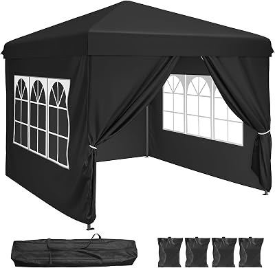 YITAHOME 2.5x2.5M Pop Up Gazebo Heavy Duty Marquee Dark Grey