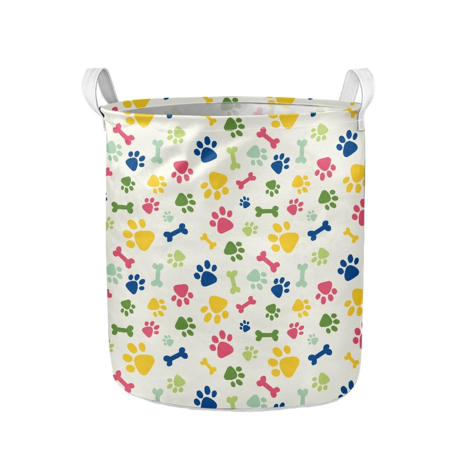 JOAIFO Rainbow Paw Print Clothes Hamper Laundry