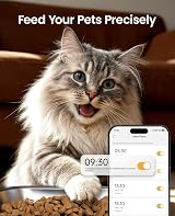 oneisall 5L Automatic Cat Feeder with App Control 5G/2.4G WiFi for 2 Cats view 4