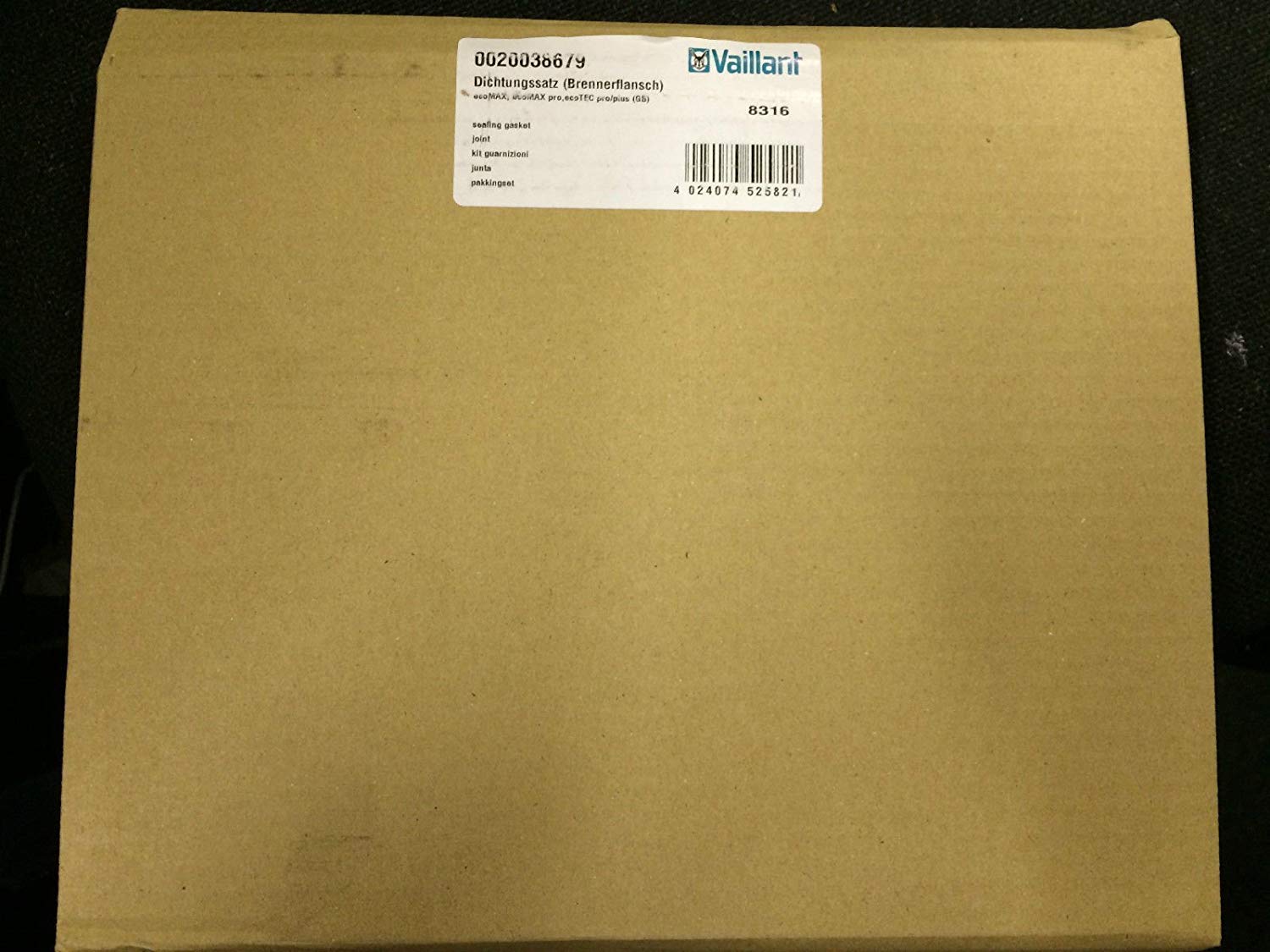 Vaillant Ecomax Ecotec Sealing Gasket 0020038679