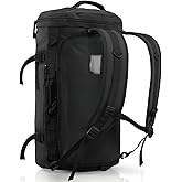 Haimont Duffle Backpack, Travel Duffel Bag with Shoes Compartment, Water-resistant Overnight Daybags for Men Women Daily Trip, Sports Gear, Gym, 45L, Black