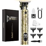 Hair Clippers for Men Cordless Professional Beard Trimmers with LCD Display Electric Grooming Rechargeable Shaver Zero Gapped T/Blade Cutting Kit Gift for Women Men Children