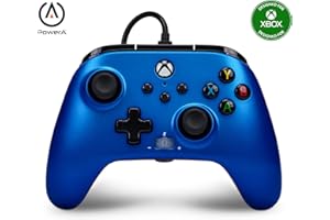 PowerA Enhanced Wired Controller for Xbox Series X|S - Sapphire Fade, gamepad, wired video game controller, gaming controller, Xbox Series X|S, Officially Licensed for Xbox