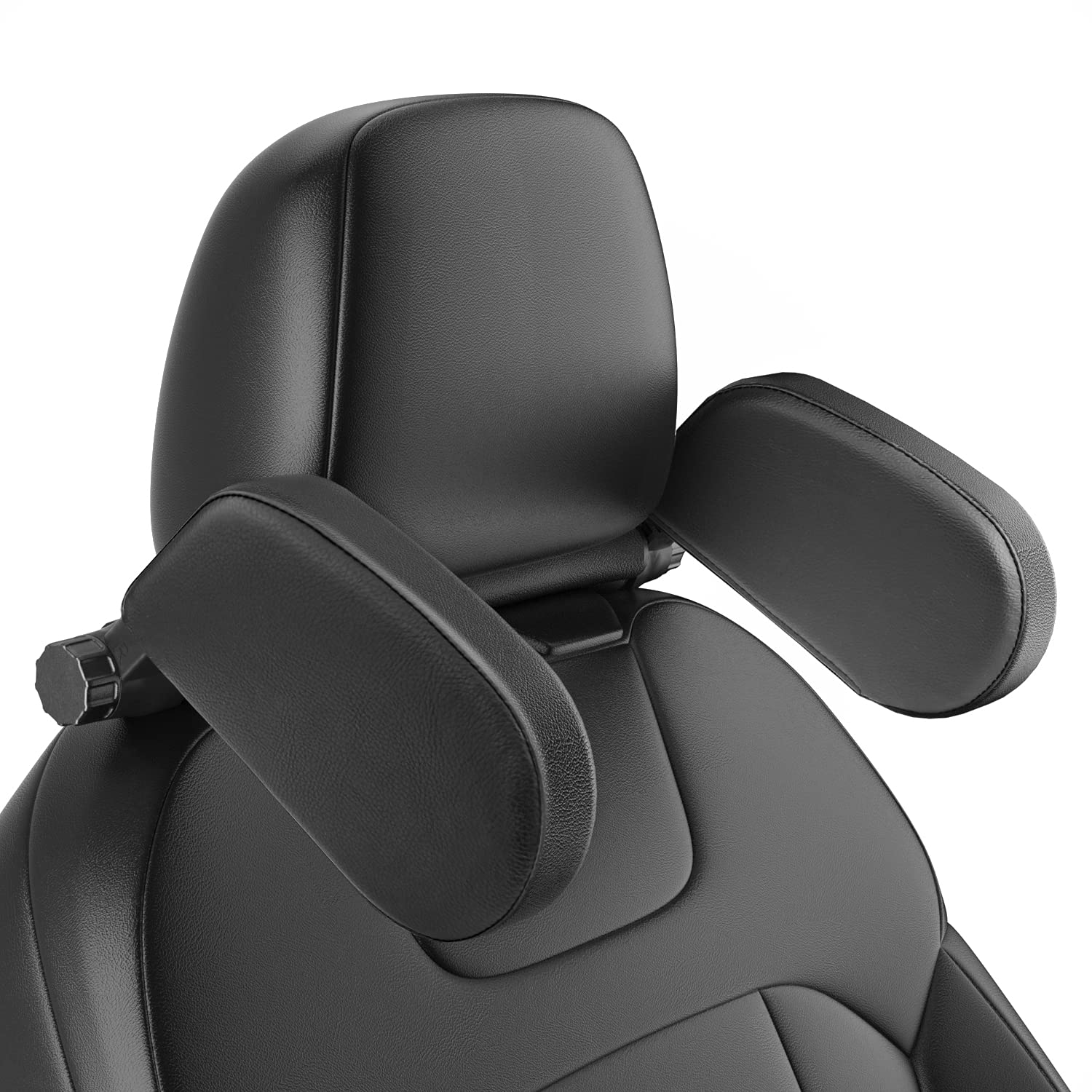 Photo 1 of Heapany Car Headrest Pillow, Roadpal Adjustable Sleeping Headrest for Car Seat, Head Neck Support Rest Pillows for Kids Adults Travel, Only fit for Car Seat Headrest with Poles-Black