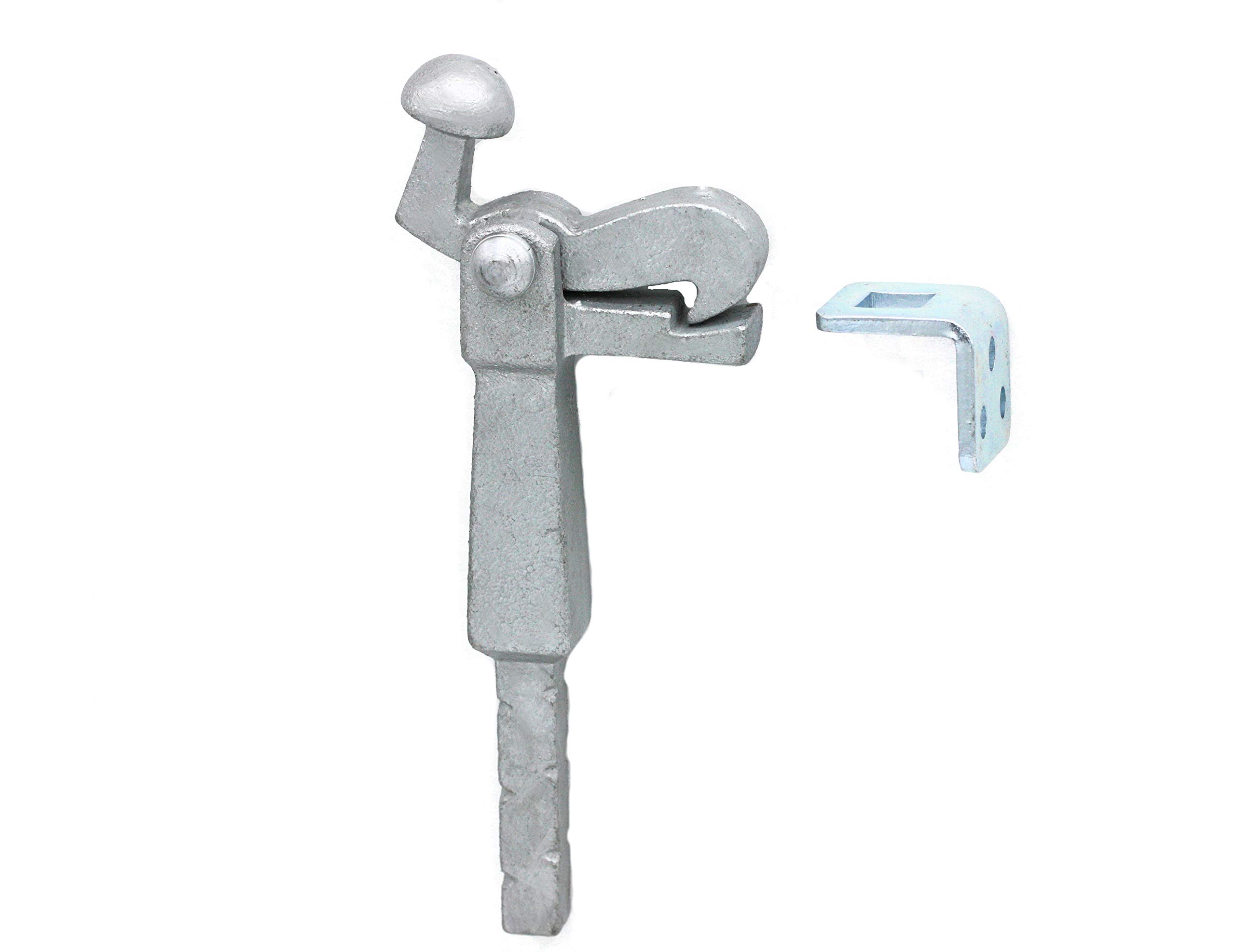 UHRIG Door Stop hot-dip Galvanized, gate Hooks, Door Stops, Door Stops, Stop for Garden Door, gate, etc. (Stop with Ground Anchor)