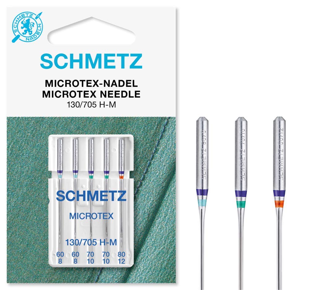 Schmetz MICROTEX Needle Range (Packs of 5) - Various Sizes (Mixed Pack Size 60 - 80 (8 - 12))