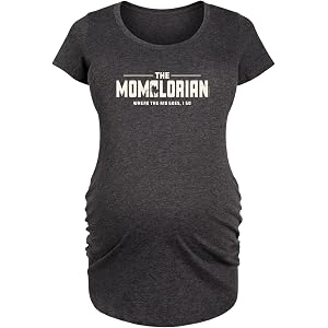 STAR WARS - The Momalorian - Women's Maternity Scoop Neck Graphic T-Shirt