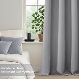 MRTREES Light Grey Blackout Curtains 46x54 Inch 2 Panels Eyelet Thermal Bedroom view 4