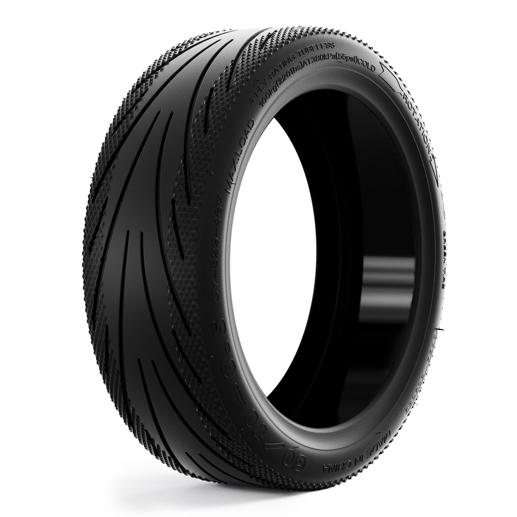 stio Tubeless Front Tire Compatible with Ninebot by Segway Max G30 G30LP KickScooter Rubber Vacuum Outer Tyre 10 Inch Non-Slip Max G30 Front Rear Tire 60/70-6.5 Kick Scooter Original Accessories