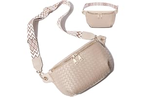 MYHOZEE Crossbody Sling Bag Purse for Women - Small Chest Fanny Pack Trendy Travel Faux Leather Cross Body Bags with Adjustable Strap