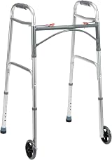 Drive Devilbiss Folding Lightweight Aluminium Walking Frame with Front Wheels view 2