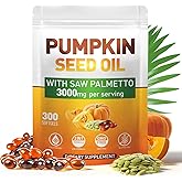 MAYMELOTON Pumpkin Seed Oil Capsules – 300 Softgels Pumpkin Seed Oil with Saw Palmetto for Hair Growth, Urinary & Prostate Health | Cold-Pressed, Rich in Essential Fatty Acids & Phytosterols | Non-GMO