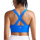 RUNNING GIRL Sports Bra for Women,Molded Cup Strappy Running High Impact Sports Bra with Sewn in Pads