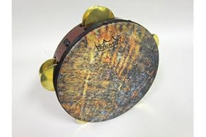 REMO Riq, 9" x 2.38", Fixed, Internal Tuning, SKYNDEEP® Fish Orange, Antique Finish