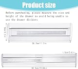 Yafe 6 Pack Adjustable Drawer Dividers 11.8-19.7 in Transparent Plastic view 2