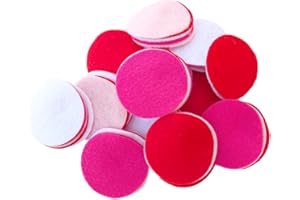Playfully Ever After Pink, Light Pink, Red & White Craft Felt Circles (2 Inch - 58pc)