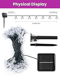 Brightown 60 LED Solar String Lights Flower Outdoor
