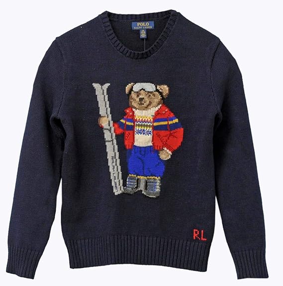 Amazon Ralph Lauren ポロ ラルフローレン ボーイズ ポロ ベアーセーター Usボーイズ M ネイビー セーター 通販