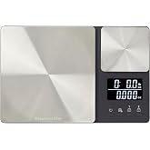 KitchenAid KQ909 Dual Platform Digital Kitchen and Food Scale, 11 pound capacity and Precision 16oz capacity, Black with Stainless Steel