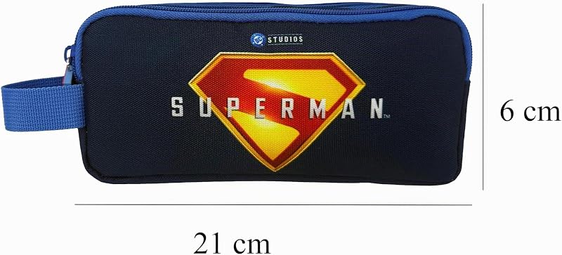 Superman, Estuche cilíndrico, Portatodos, Material Escolar, Estuche, Color Azul, Producto Oficial