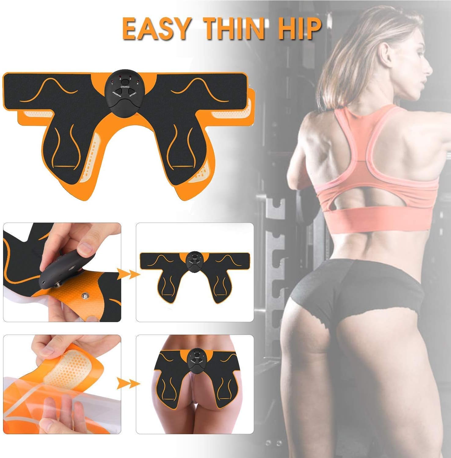 Electric Buttock Toner EMS Hips Muscle Stimulator Exerciser Correction