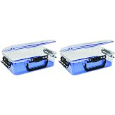 Plano Guide Series 3700 Field Box Waterproof Case, Blue, Large, Waterproof Dry Box with Wrist Strap for Boat, Kayak, and Camping, Outdoor Gear Storage, One Size (Pack of 2)