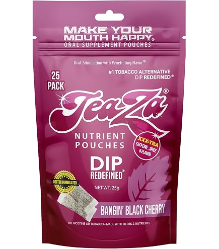 dipping tea instead of tobacco TeaZa Energy Pouches Creamsicle Chill - Alternative - 8 Pack TeaZa Energy Pouches Tropical -