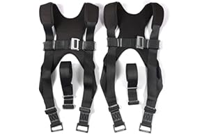 HI!SCI Furniture Moving Straps, Adjustable Shoulder Harness Lifting Straps with Chest Buckle for 2 Person Moving Furniture, Mattress or Heavy and Oversized Appliances (Upgrade Black)