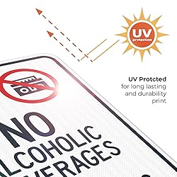 Sigo Signs, No Alcoholic Beverages Or Loud Music