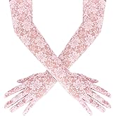 Uintoon Lace Gloves Women Elbow Length Tea Party Opera Princess Lace Gloves for Women Girls
