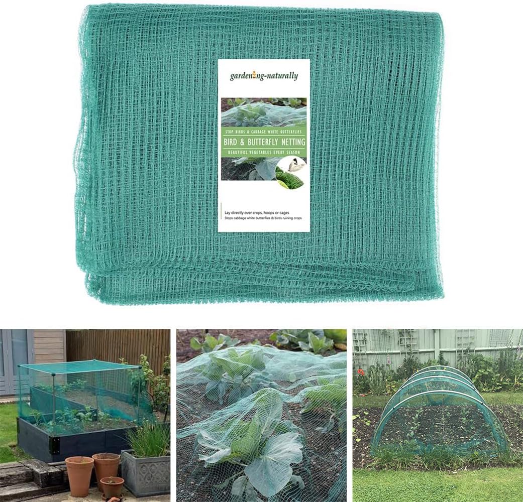Green Garden Butterfly Netting for Garden Vegetable Protection (3m x 4m) Anti Bird Protection Mesh Net for Vegetables