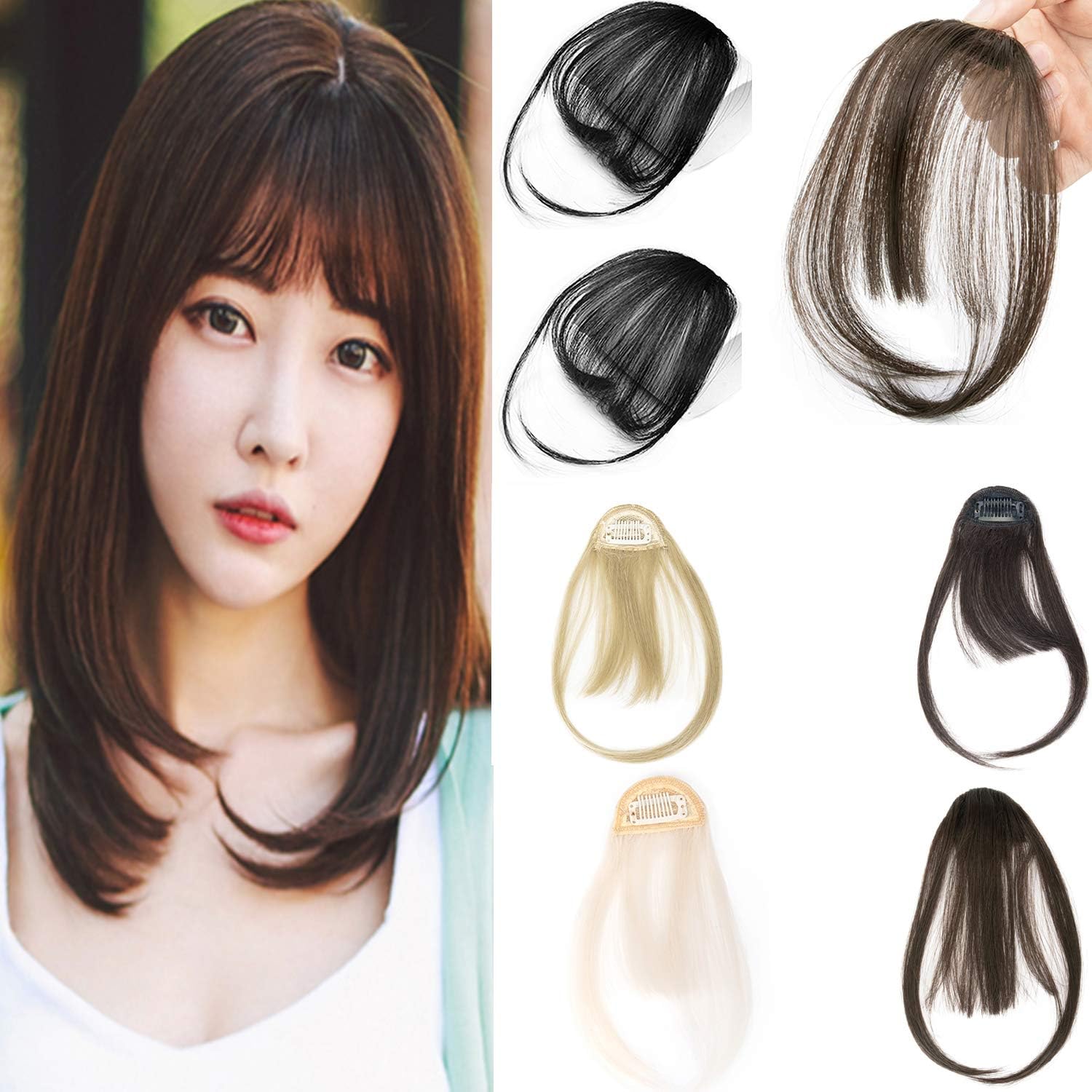 Florata Bang Hair Extension Clip In Hair Fringe One Piece Clip On
