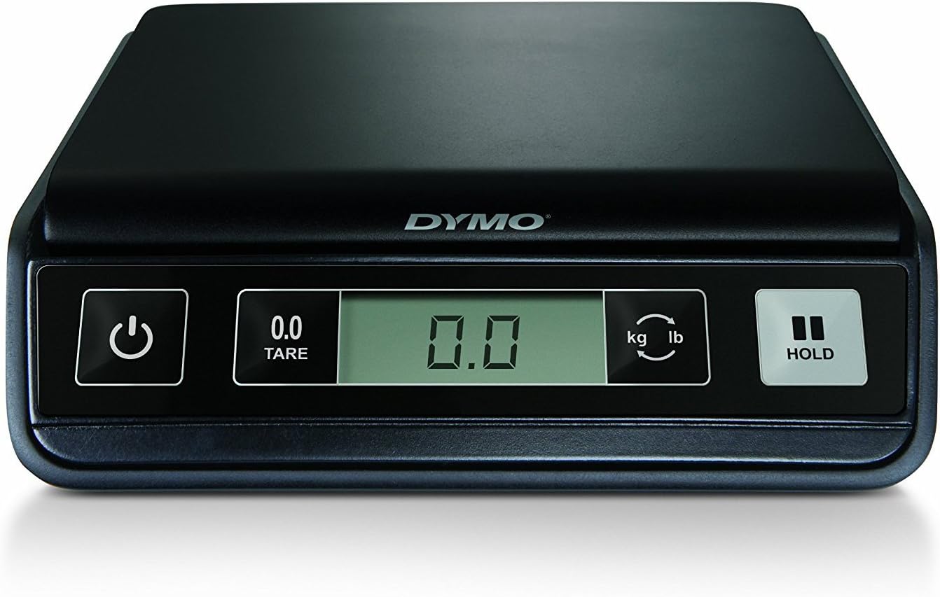 DYMOM2 Digital Shipping Scale | 2 kg Capacity USB Mailing Weighing Scale | Compact Size 18.5 cm L x 16.1 cm W x 4.4 cm H