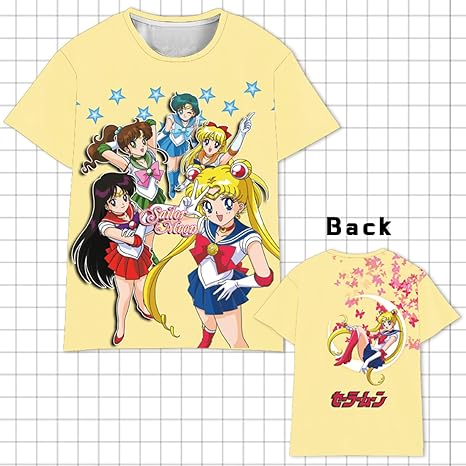 Amazon 美少女戦士セーラームーン 月野うさぎ 水野亜美 木野まこと 火野レイ 愛野美奈子 Tシャツ 5xlサイズ アニメ 萌えグッズ 通販