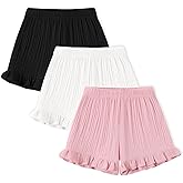 DREAM BUS 3 Pack Baby Girls Shorts Toddler Summer Casual Shorts Cotton Toddler Girls Ruffled Shorts Newborn Infant Bloomers